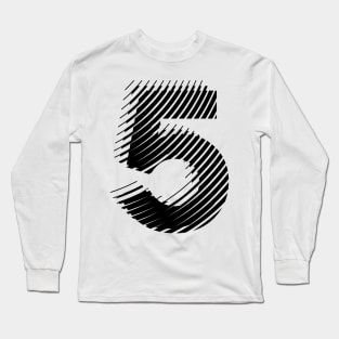 blurred 5 in black Long Sleeve T-Shirt